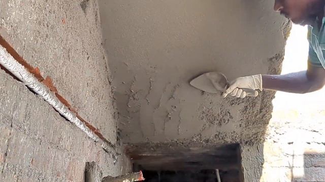Методы штукатурки нижней части лестницы || Пристроенная лестница внутри бетона идеальная штукатурк смотреть онлайн