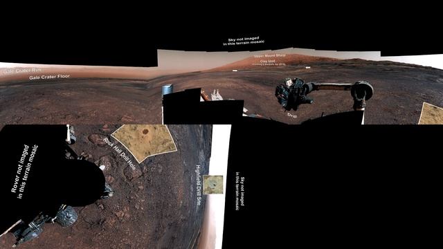 NASA's Curiosity Mars Rover Departs Vera Rubin Ridge (360 View) смотреть онлайн