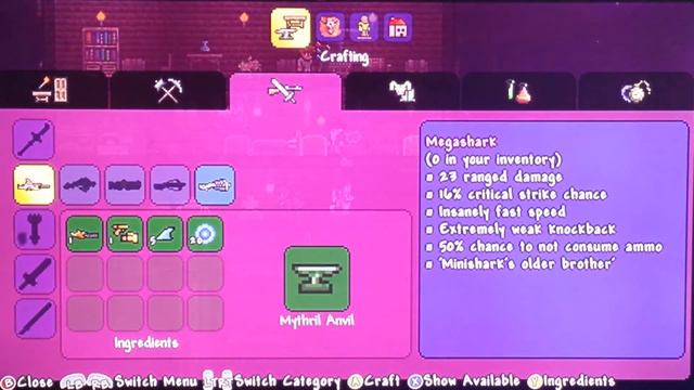 XBOX 360 Terraria: How to craft the mega shark and the minishark смотреть онлайн