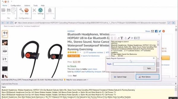 Web Scraping Tutorial using WebHarvy - Using Regular Expressions for accurate data selection