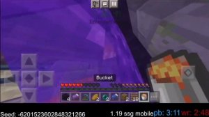 Minecraft Bedrock Mobile Speedrun 3:21 1.19 SSG