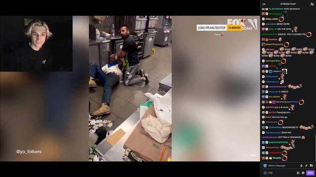 xQc reacts to 7-Eleven worker beating robber with stick until he starts crying смотреть онлайн