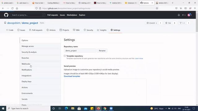 #10:GitHub Webhook Integration with Jenkins |Automatically Trigger Jenkins Jobs Using Github WebHoo смотреть онлайн