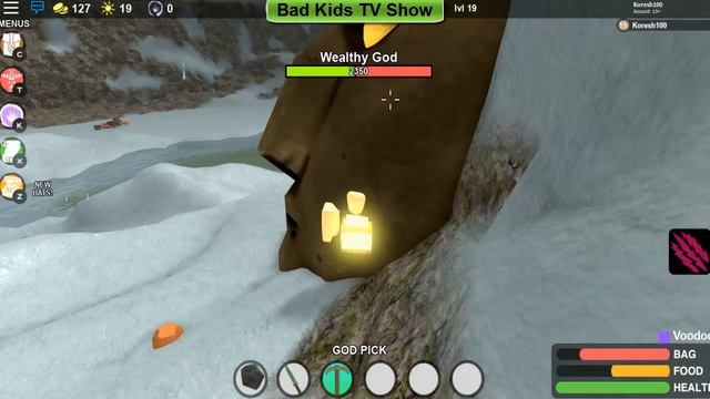 GOD PICK BOOGA BOOGA Получил кирку Бога в Буга Буга Роблокс The VOID Booga Booga Roblox