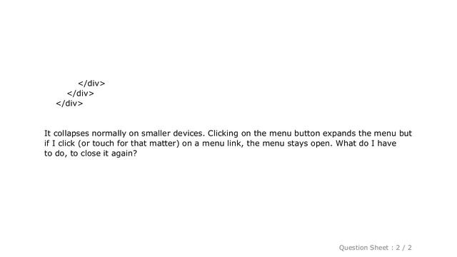 CSS : Bootstrap 3 collapsed menu doesn't close on click смотреть онлайн
