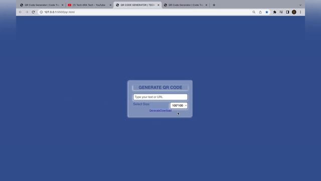 CREATE A QR CODE GENERATOR USING HTML CSS & JAVASCRIPT ONLY. смотреть онлайн