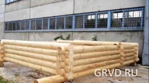 Процесс производства оцилиндрованного бревна