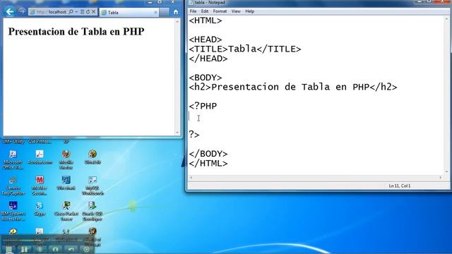 CS072 07.d. Como presentar un tabla HTML en PHP смотреть онлайн