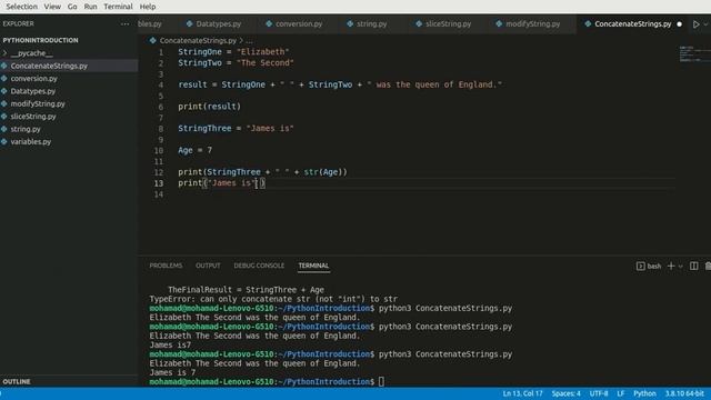 #14 Concatenating Strings (Python Tutorials) смотреть онлайн