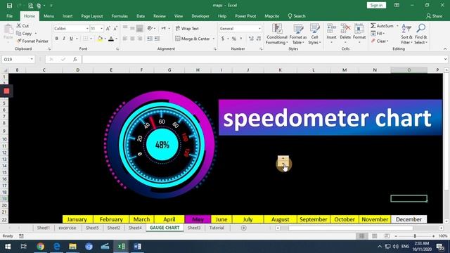 How to design a dynamic speedometer chart in excel? смотреть онлайн