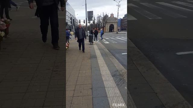 Щецин. Польша. Раздают цветы в центре. 16.03.2020. 14.00 смотреть онлайн