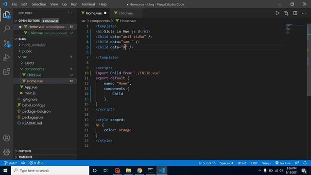 Vue JS 3 tutorial in Hindi #29 Slots with example смотреть онлайн