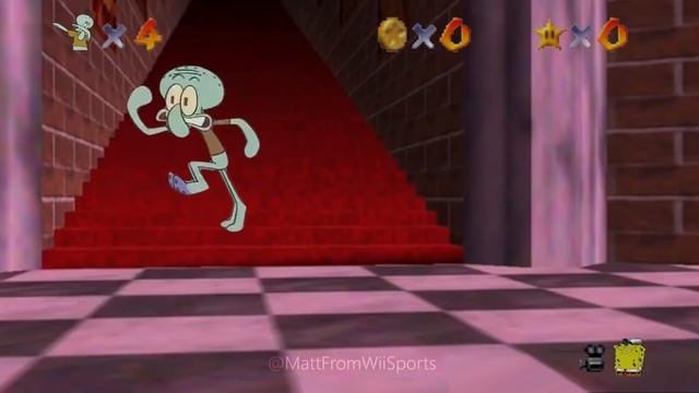 Squidward Running up Endless Staircase (Mario 64) смотреть онлайн