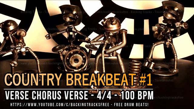 100 BPM - Country Breakbeat #1 - 4/4 Drum Beat - Drum Track смотреть онлайн
