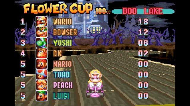 Mario Kart Super Circuit Gameplay Walkthrough Part 7 - Wario! 100cc Flower Cup! смотреть онлайн