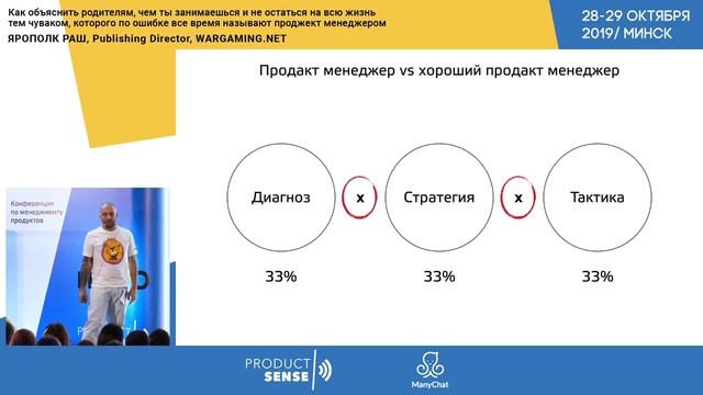 Почему продакт менеджеры не занимаются управлением продуктами. Ярополк Раш (ProductSense Minsk 2019 смотреть онлайн