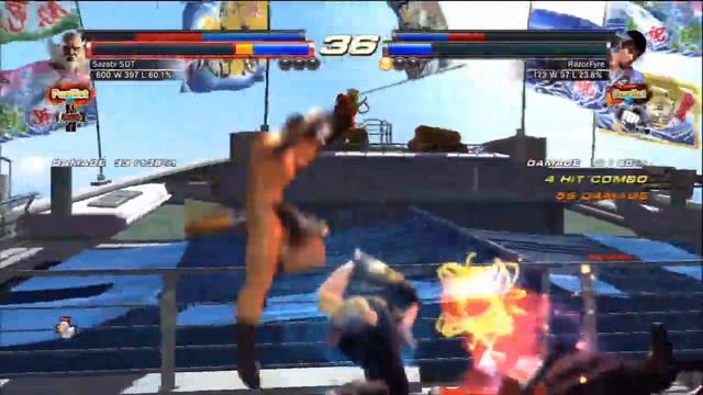Tekken Tag Tournament 2 : Sazabi-SDT ( Jin X Jinpachi ) VS RazorFyre ( Marshall Law X Paul ) смотреть онлайн