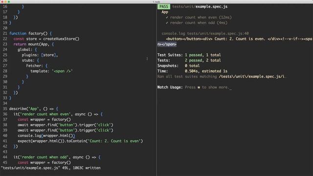 [Testing Vue 3 apps] 1.12 - Stubbing Components with global.stubs смотреть онлайн