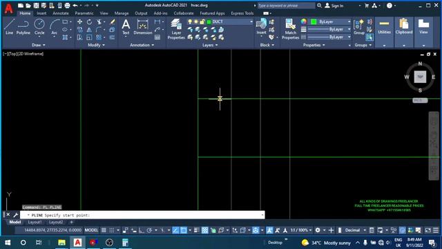 AutoCAD Tutorial| HVAC Drawing Villa | In Dubai | AutoCAD HVAC | How to Make Duct Drawing Part-1 смотреть онлайн