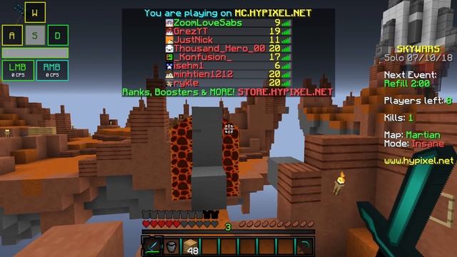 НАУЧИЛСЯ ДЖИТЕРКЛИКАТЬ В ПВП | ДЕЛАЮ ПО 15 CPS В БОЮ, УРАА НАУЧИЛСЯ ПВПЭХАТЬСЯ! | HYPIXEL | SKYWARS смотреть онлайн