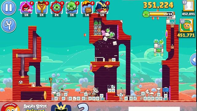 Level 2 - HOW TO GET 3 Stars for ANGRY BIRDS FRIENDS TOURNAMENT 1327 without POWER ( NO POWER-UP ) смотреть онлайн