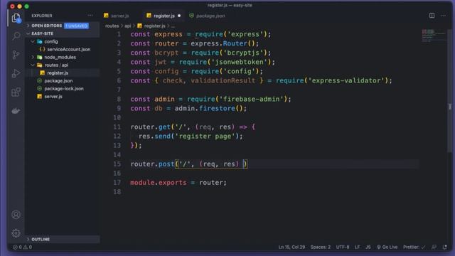 NodeJS Backend (Express, Axios, Firebase) Part 1 смотреть онлайн