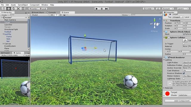 Unity 3d football Kick And Net Animation With Cloth Component смотреть онлайн