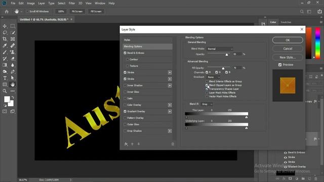 How to Make Golden Australia in Adobe Photoshop-6 || NazRaz смотреть онлайн