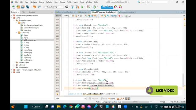 04 - Airlines Management System Project Java | Add Passenger Details | NetBeans MySQL Database смотреть онлайн