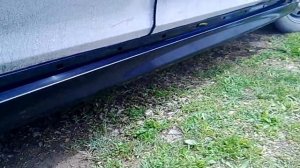 установка пластиковых накладок порогов хендай соната