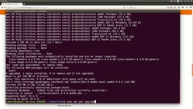 ML101 Preparation (Tensorflow 1.0 Build from Source Walkthrough in Ubuntu 16.04)(CPU Only) смотреть онлайн
