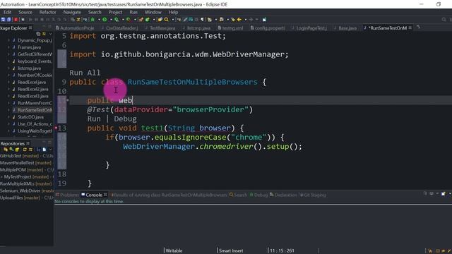 How to use DataProvider for running same TestNG test on multiple browsers in Selenium WebDriver смотреть онлайн