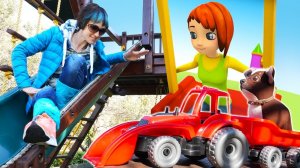 Веселая школа с Машей Капуки Кануки: играем на детской площадке! Развивающие видео для детей