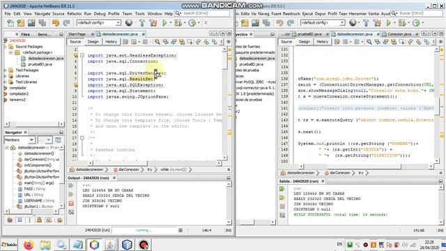 JAVA Neat beans 11.3 y 8.0.1 Mysql Conector driver. смотреть онлайн