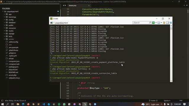 Laravel Payment Integration : #2 Creating essential Model, Table and filling Table смотреть онлайн