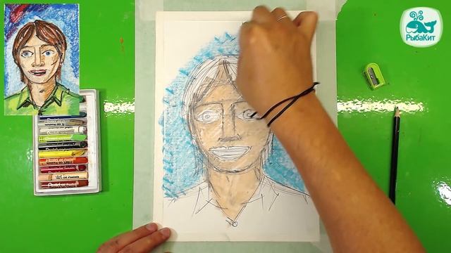 Как нарисовать ПОРТРЕТ ПАПЫ урок рисования для детей смотреть онлайн