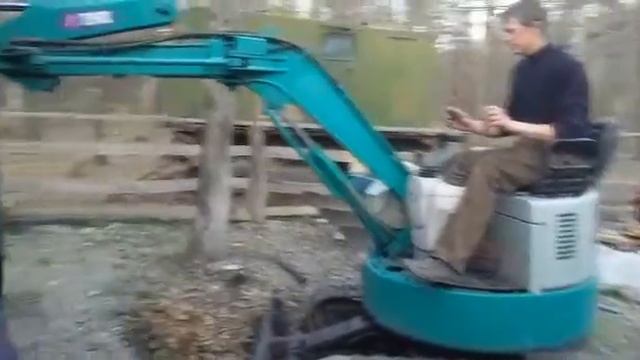 Эксковатор IHI после капитального ремонта двигателя. смотреть онлайн