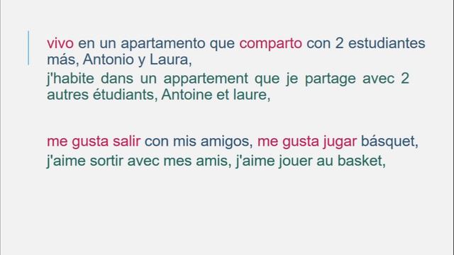 Texte en español (Present simple) - Se presenter | Apprendre l'espagnol | learn Spanish смотреть онлайн