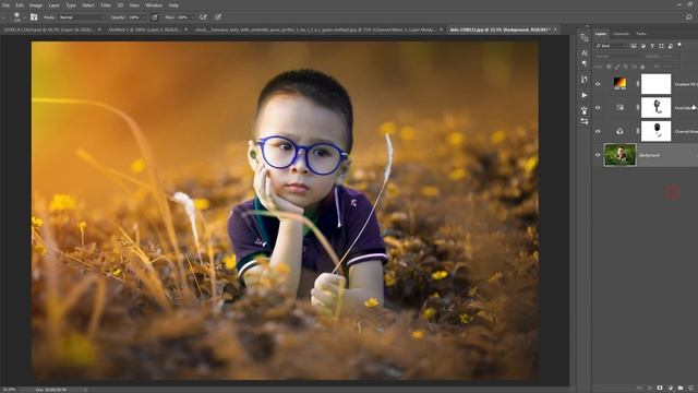 Photoshop Tutorial | Photo Effects with Adjustment Layers смотреть онлайн