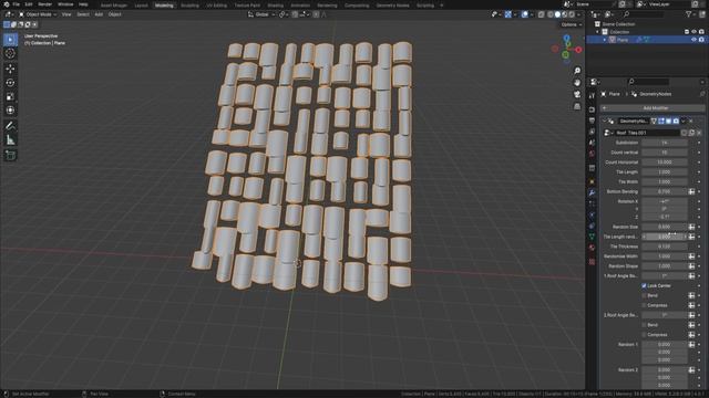 Blender 4 Roof Tiles Procedural Geometry Node смотреть онлайн