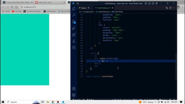 Color Picker in React Js | Chrome Extension | React Js Color Picker | Extension Chrome React смотреть онлайн