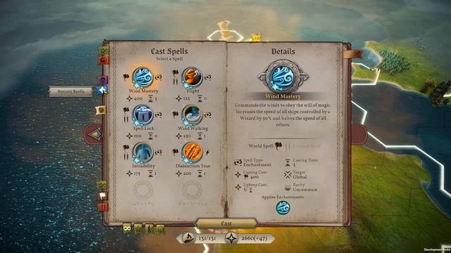 Spell of Mastery - will instantly defeat all rival wizards, ending the game (Master of Magic remake смотреть онлайн