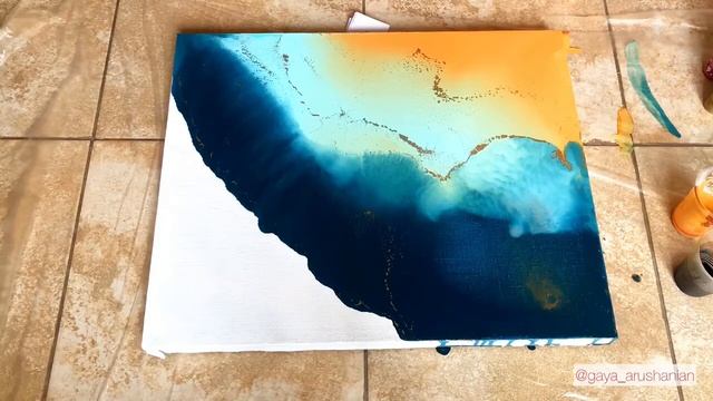 ДА ТАК МОЖНО! Рисуем СПИРТОВЫМИ ЧЕРНИЛАМИ на холсте/Alcohol inks on canvas//Gaya Arushanian Art смотреть онлайн