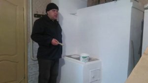Покраска печи водоэмульсионной краской.