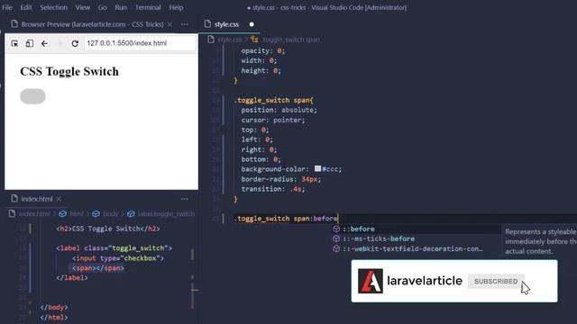 CSS Toggle Switch - CSS Tricks смотреть онлайн