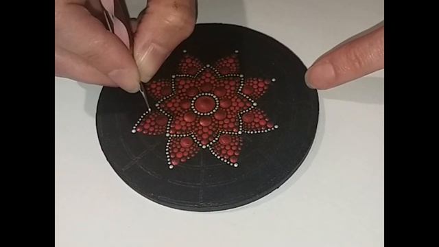 Christmas flowers dot art. Рождественский цветок точечное искусство. смотреть онлайн