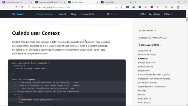 useContext React español смотреть онлайн