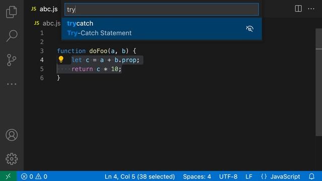 VS Code tips — Surround with snippet смотреть онлайн
