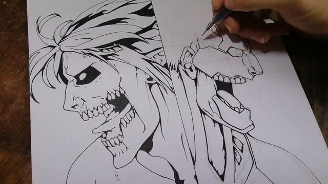 Drawing - Eren and Reiner TITAN form || Attack on Titan/Shingeki no Kyojin смотреть онлайн
