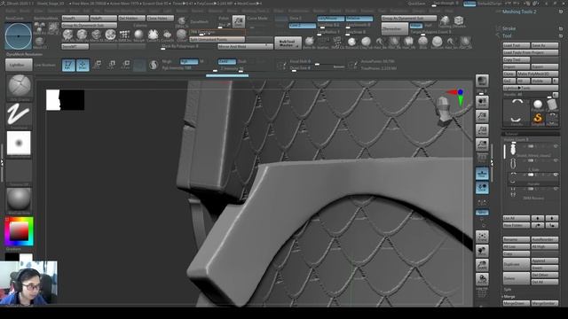 4-Shield6 Alpha Scale Surface Noise application with Morph Target, very useful, powerful Zbrush 202 смотреть онлайн